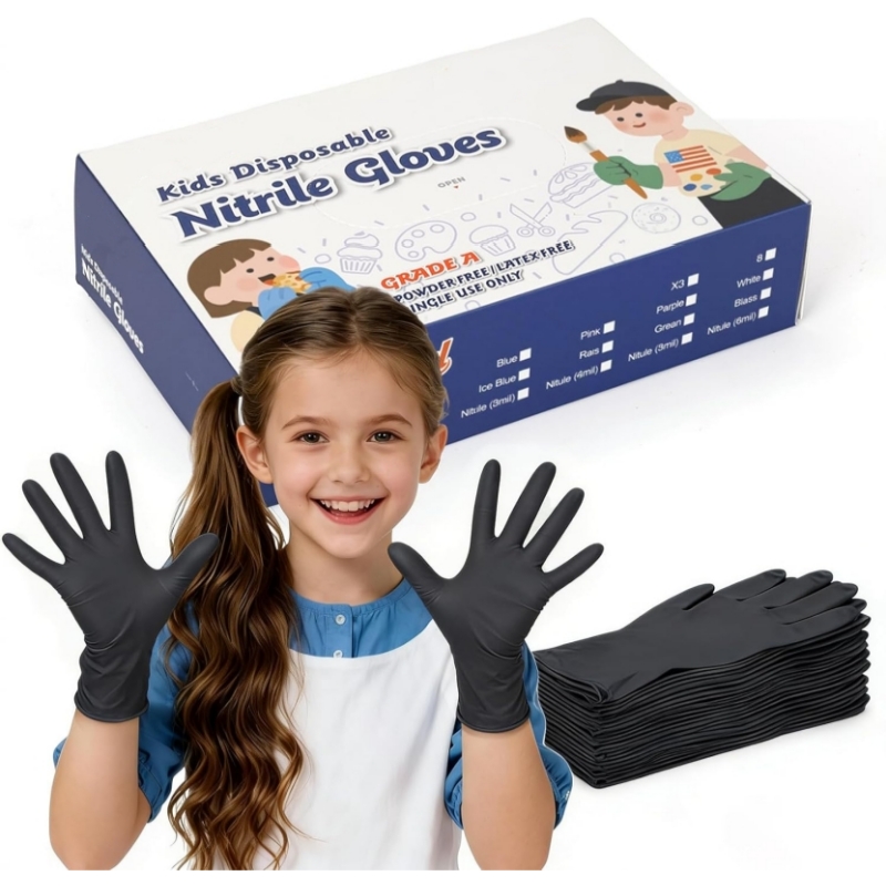 Gardening Tools Gloves - Gants jetables en nitrile noir pour