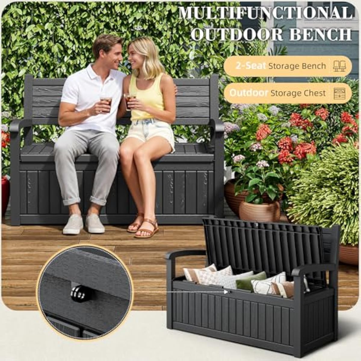 Banc de rangement extérieur de - Gardening Tools Box avis et prix