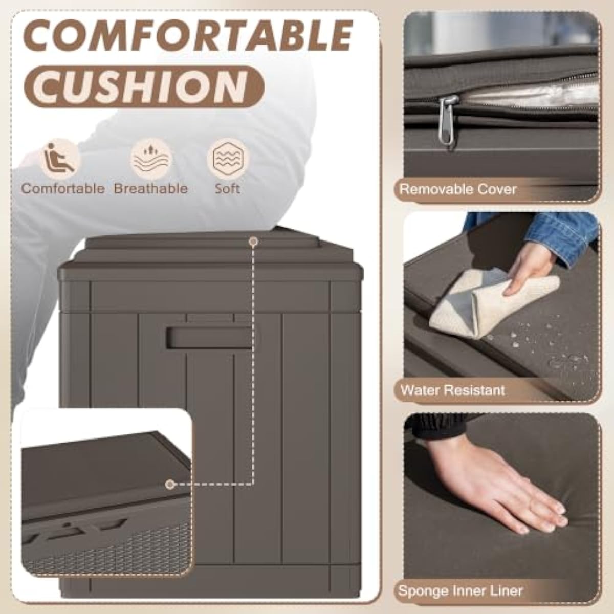 Banc de rangement en résine de - Gardening Tools Box avis et prix