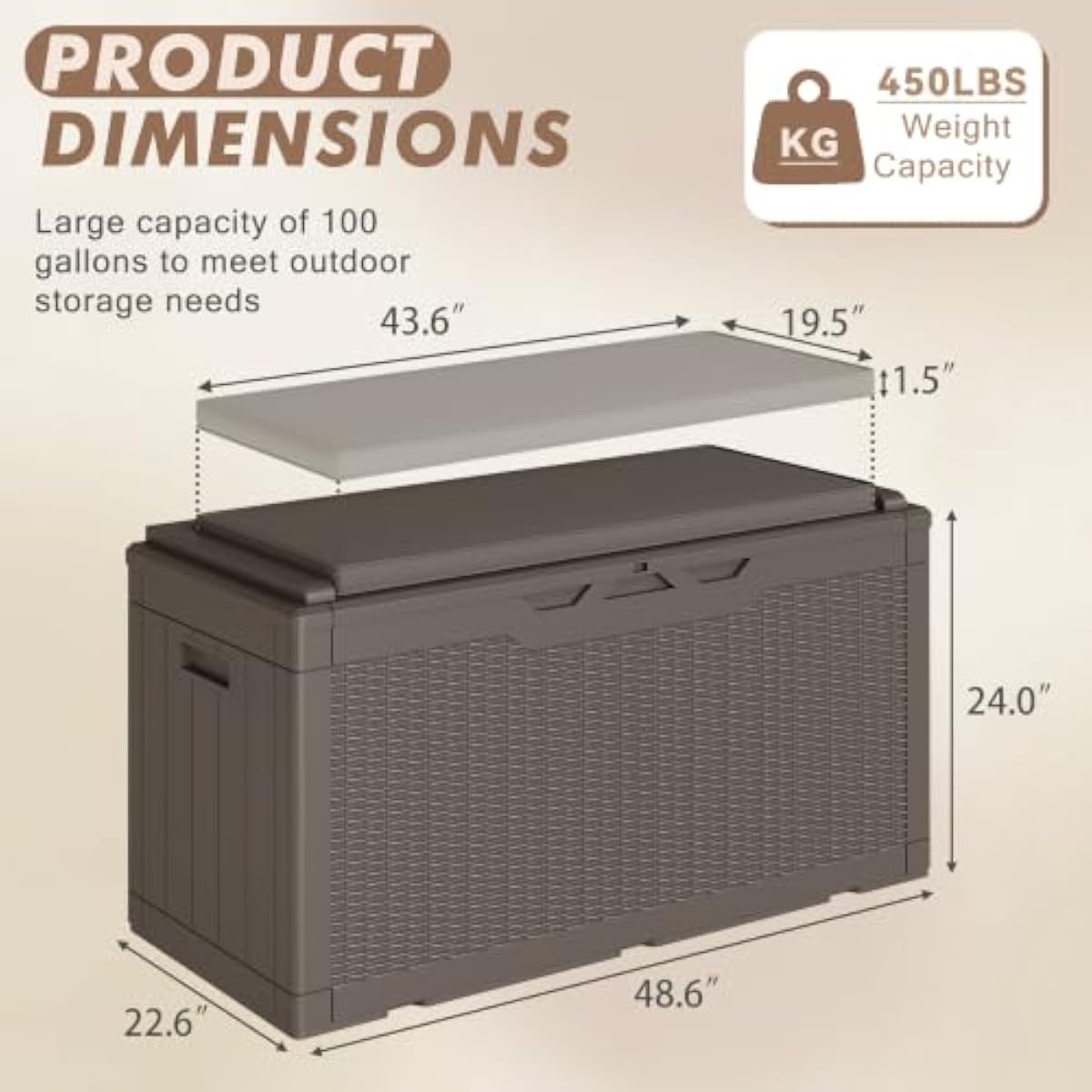 Banc de rangement en résine de - Gardening Tools Box avis et prix